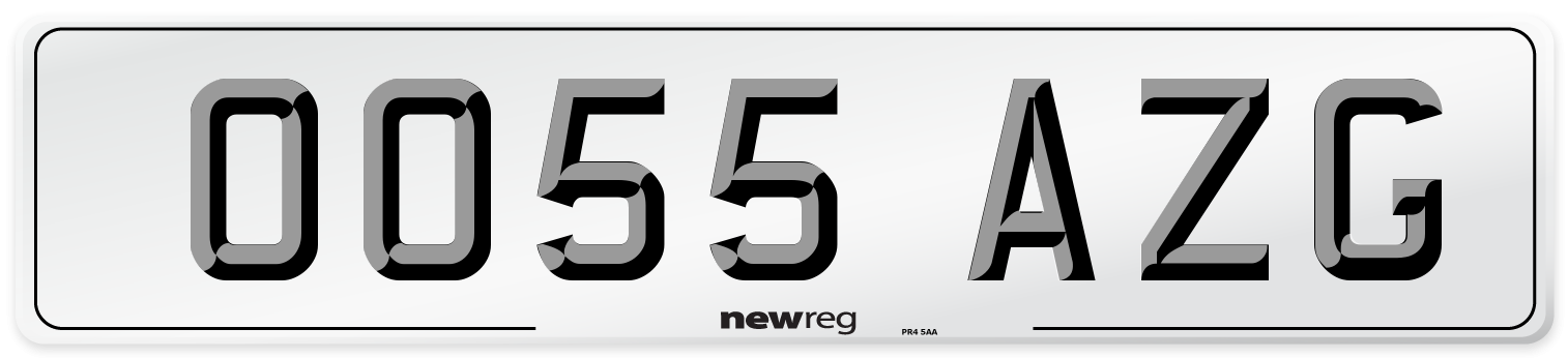 OO55 AZG Number Plate from New Reg